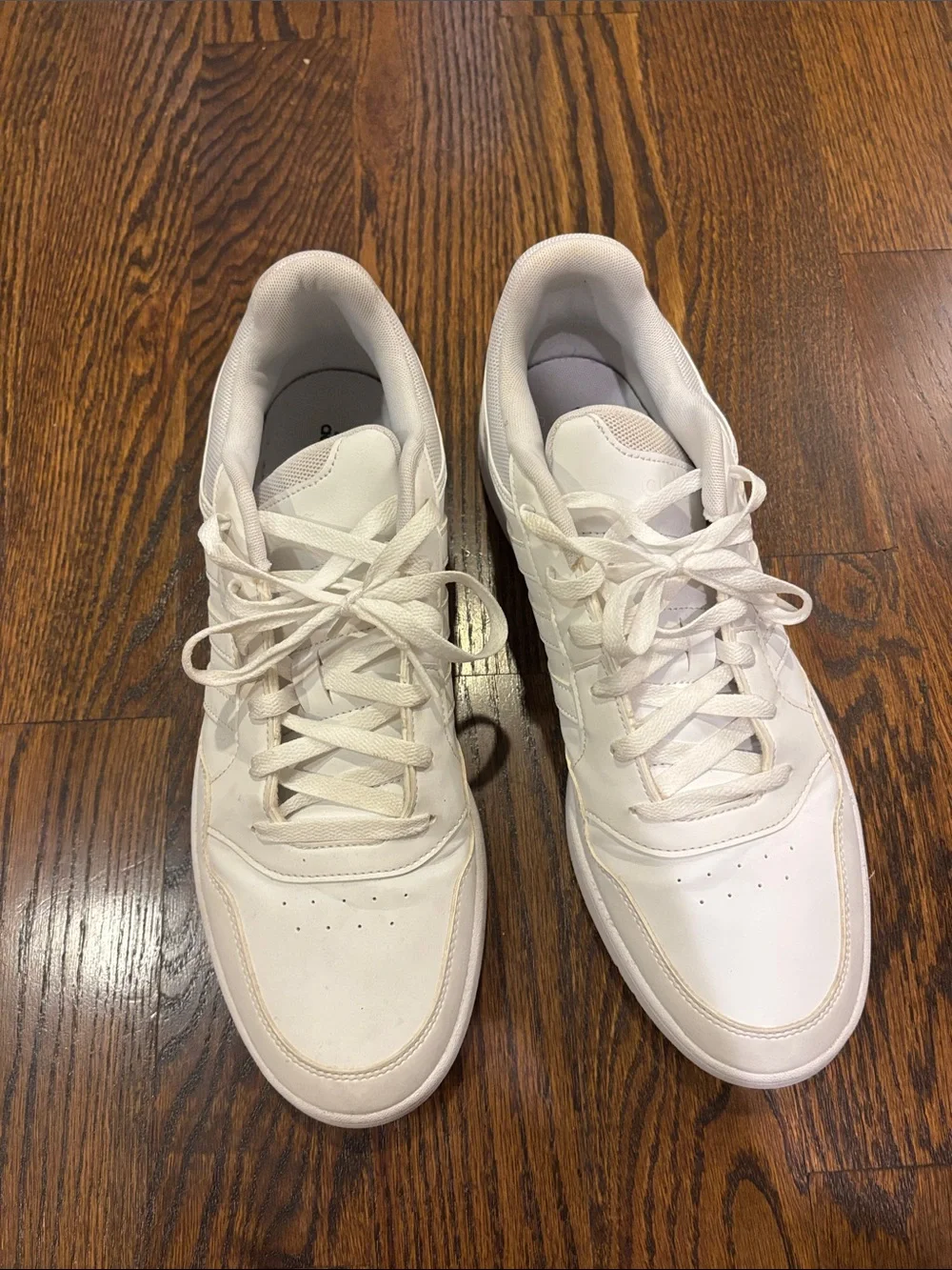 adidas Men’s All-White Low-Top Sneakers